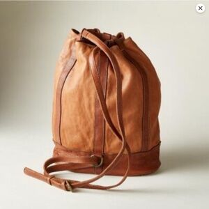Sundance | Cheval Leather Drawstring Bucket Bag Backpack / Sling ♥ NWOT